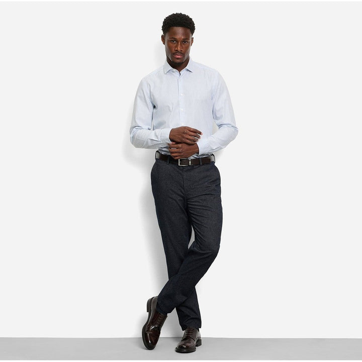 OLYMP Level five Shirt เสื้อเชิ้ตผู้ชายแขนยาว ทรงพอดีตัว สีฟ้า ยื่นหยุ่นได้ดี รีดง่าย (10S3BU) WINT25 ICCSHOPPING