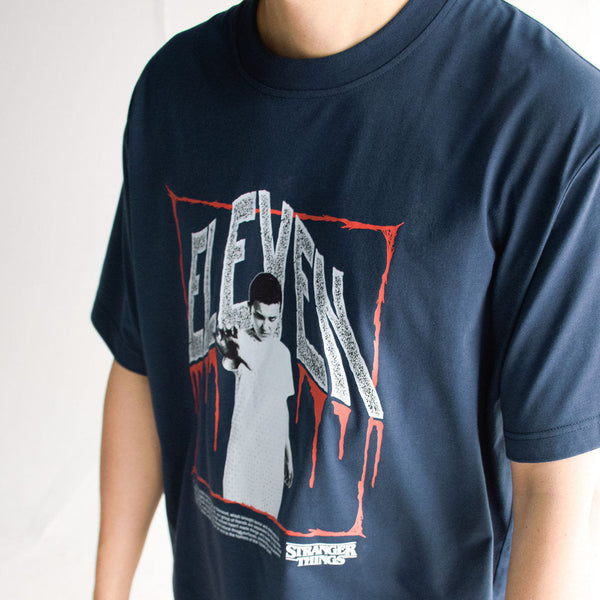 era-won เสื้อยืดเอราวอนแขนสั้น T-Shirt Oversize สกรีน era-won x stranger things สี Navy NA ICCSHOPPING