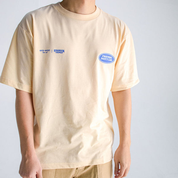 era-won เสื้อยืด T-Shirt Oversize รุ่น era-won x Stranger things สี Beige ICCSHOPPING