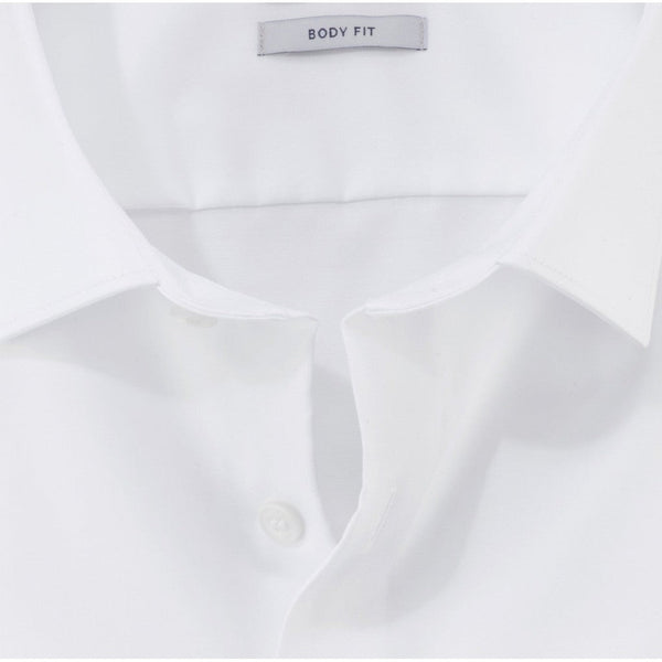 OLYMP Level five Shirt เสื้อเชิ้ตผู้ชายแขนยาว ทรงพอดีตัว สีขาว ยืดหยุ่นได้ดี (02P3WH) WINT25 ICCSHOPPING