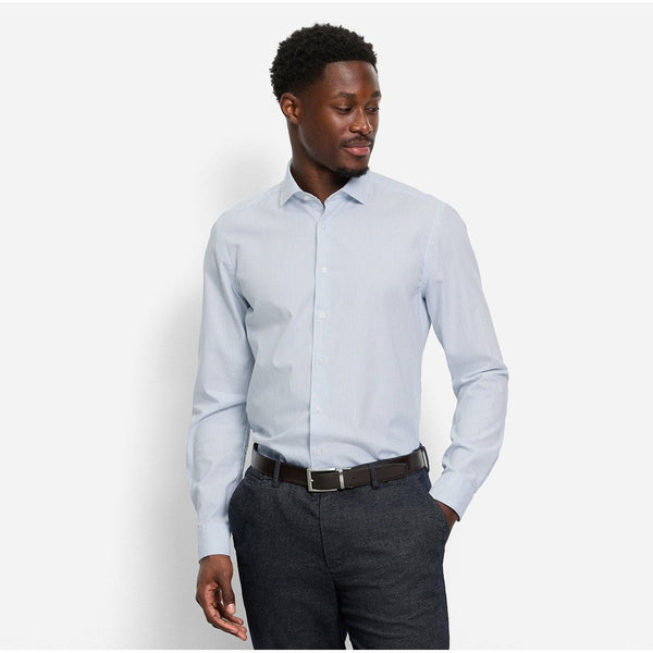 OLYMP Level five Shirt เสื้อเชิ้ตผู้ชายแขนยาว ทรงพอดีตัว สีฟ้า ยื่นหยุ่นได้ดี รีดง่าย (10S3BU) WINT25 ICCSHOPPING
