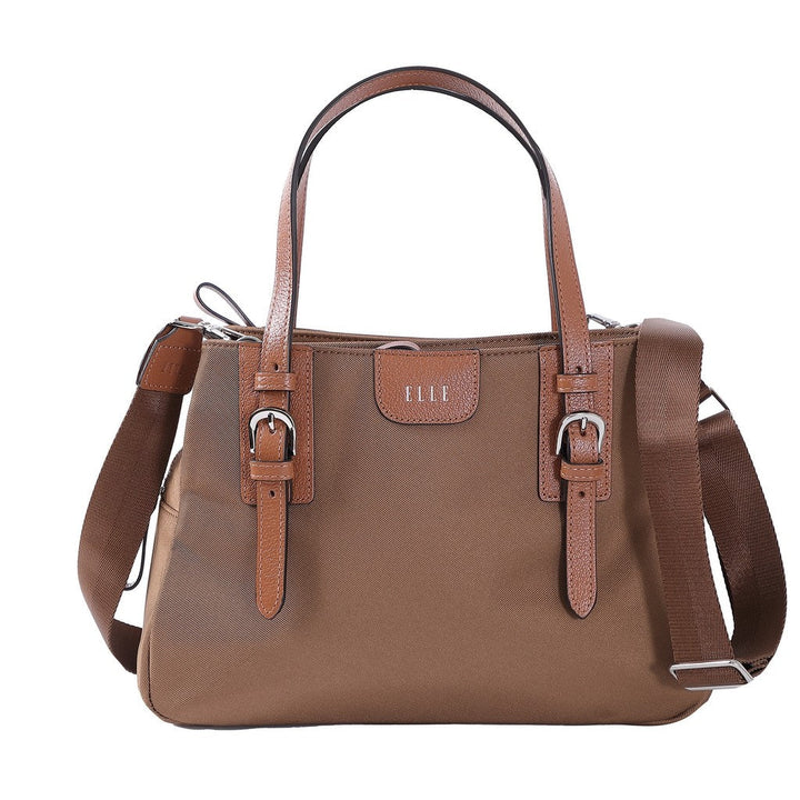 ELLE CROSSBODY BAG ( MEDIUM ) กระเป๋าสะพาย ผ้าไนลอน Trim หนังแท้ 100% รุ่น MILITATY มี 2 สี WEH5423W25 ICCSHOPPING