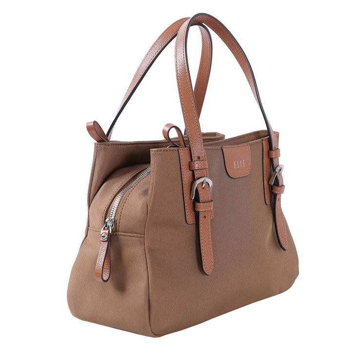 ELLE CROSSBODY BAG ( MEDIUM ) กระเป๋าสะพาย ผ้าไนลอน Trim หนังแท้ 100% รุ่น MILITATY มี 2 สี WEH5423W25 ICCSHOPPING