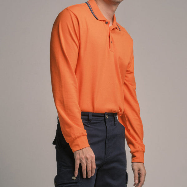 era-won เสื้อโปโลเอราวอนแขนยาว POLO สำหรับคุณผู้ชาย สี Orange-Draft ICCSHOPPING