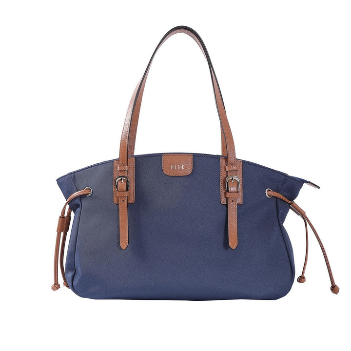 ELLE TOTE BAG ( LARGE ) กระเป๋าสะพาย ผ้าไนลอน Trim หนังแท้ 100% รุ่น MILITATY มี 2 สี WEH7424W25 ICCSHOPPING