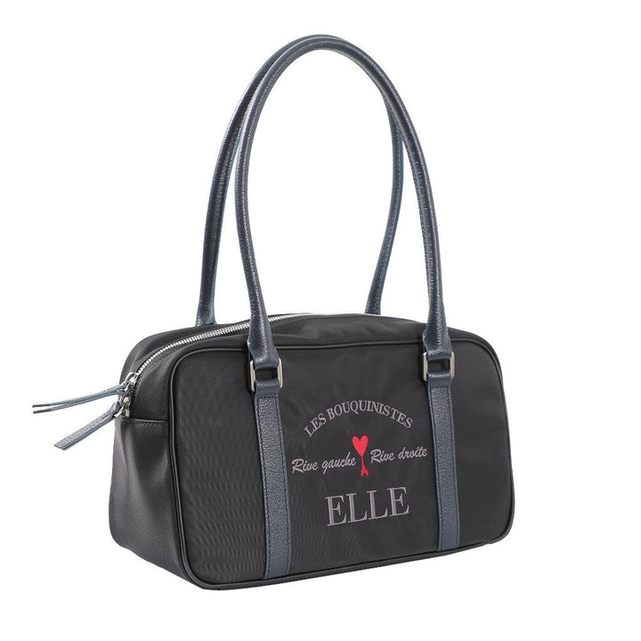 ELLE กระเป๋าสะพาย รุ่น PARIS STORY ทรง PILLOW BAG ทรงหมอน ผ้าไนลอนสีดำ EWH822 ICCSHOPPING