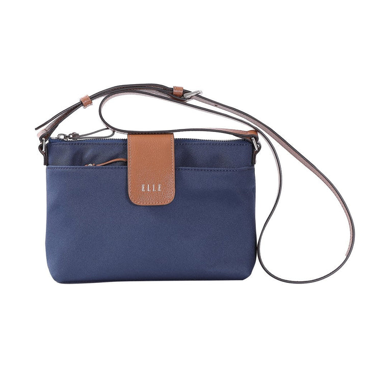ELLE กระเป๋าสะพาย ผ้าไนล่อน trim หนังแท้ 100% มี 2 สี รุ่นWEHC001W25 ICCSHOPPING