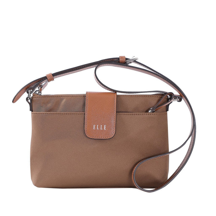 ELLE กระเป๋าสะพาย ผ้าไนล่อน trim หนังแท้ 100% มี 2 สี รุ่นWEHC001W25 ICCSHOPPING
