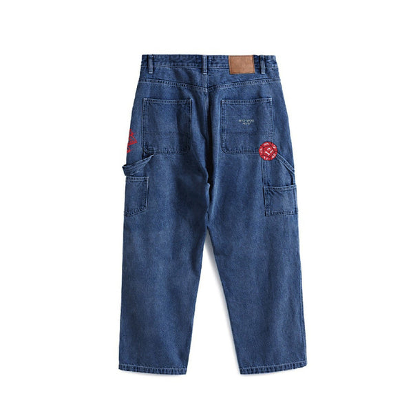 era-won กางเกงยีนส์ รุ่น DENIM CARPENTER X STRANGER THINGS สี Dark Wash-Draft ICCSHOPPING