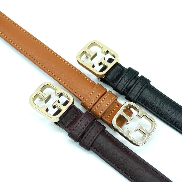 ELLE LOOP BELT   เข็มขัดหนังแท้ผู้หญิง มีให้เลือก 3 สี WW4X001R25 ICCSHOPPING