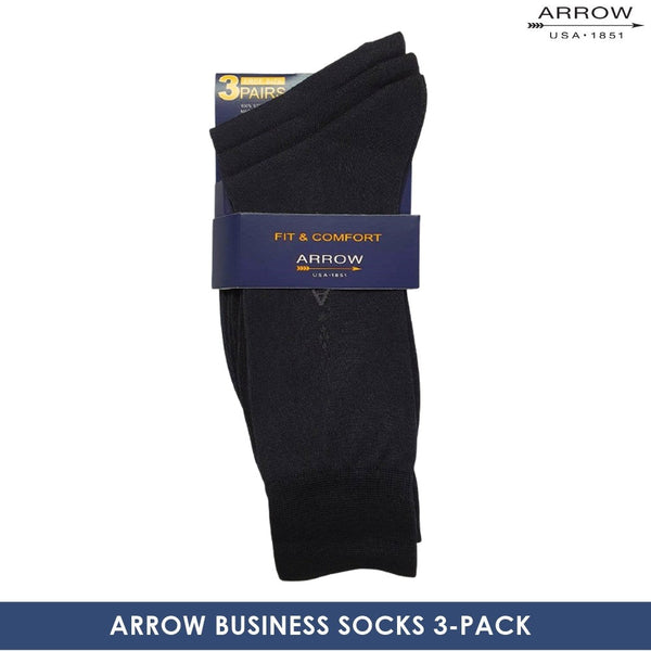 ARROW ถุุงเท้าแพ็คสุดคุ้ม 3 คู่ สีดำ รหัส MXCS810A5 BL