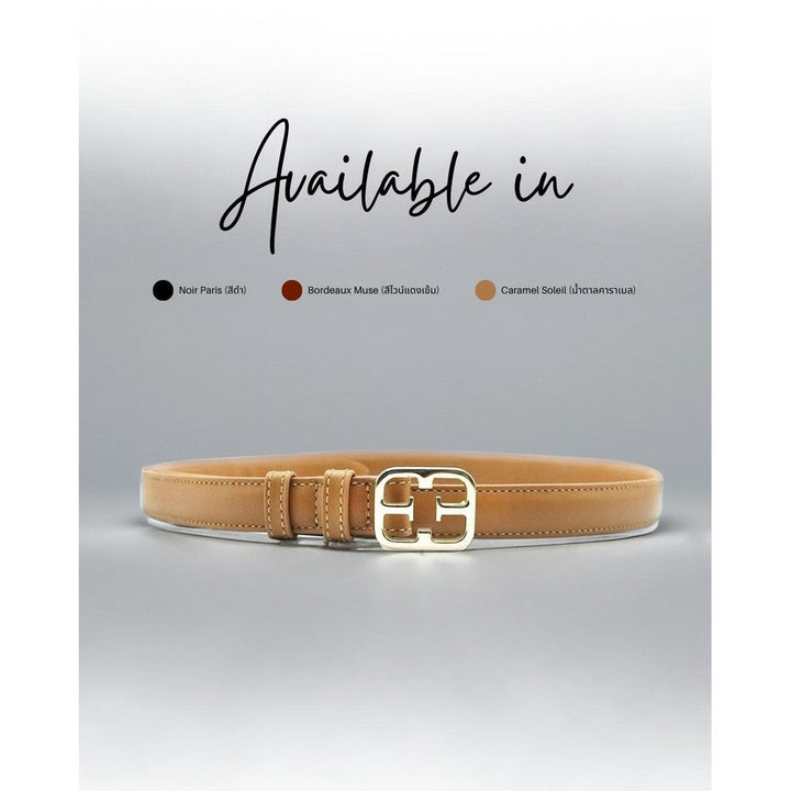 ELLE LOOP BELT   เข็มขัดหนังแท้ผู้หญิง มีให้เลือก 3 สี WW4X001R25 ICCSHOPPING