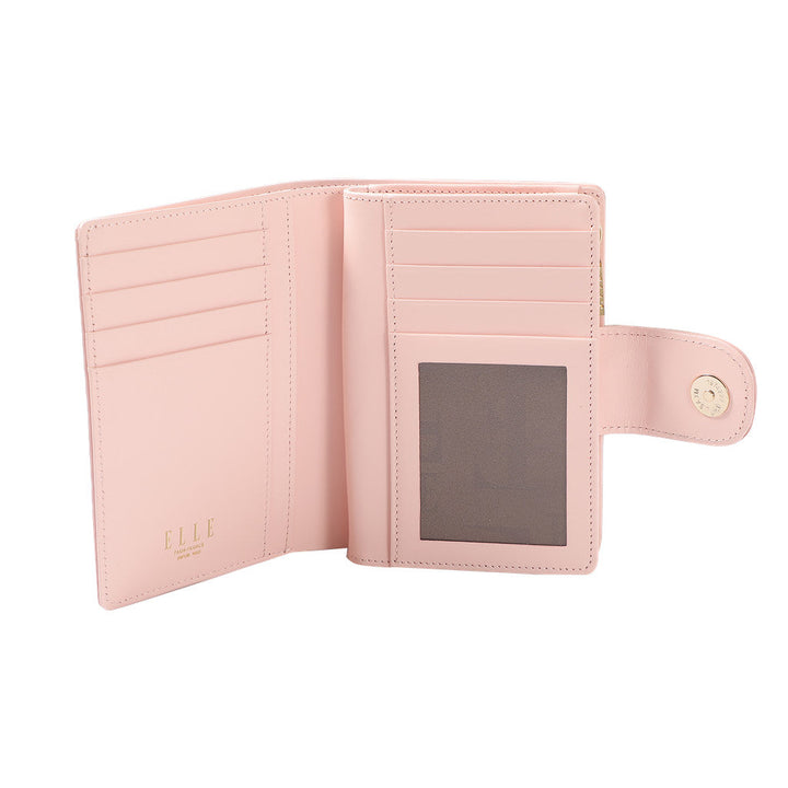 ELLE LEATHER WALLET 2-FOLD ( MEDIUM) กระเป๋าธนบัตร หนังแท้ 100% CANDY POP STYLE มี 2 สี EWW111225 ICCSHOPPING