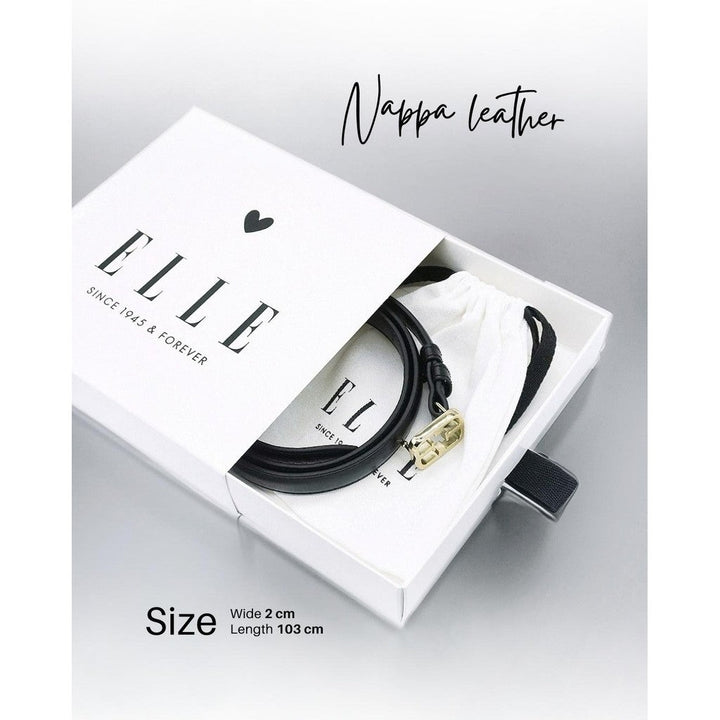 ELLE LOOP BELT   เข็มขัดหนังแท้ผู้หญิง มีให้เลือก 3 สี WW4X001R25 ICCSHOPPING