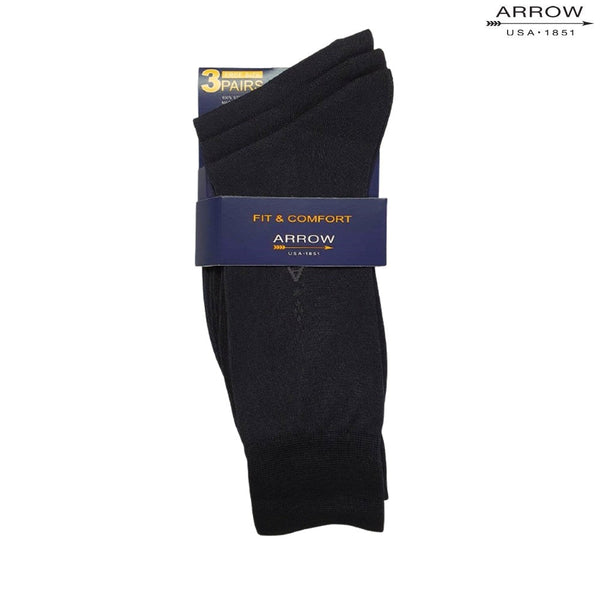 ARROW ถุุงเท้าแพ็คสุดคุ้ม 3 คู่ สีดำ รหัส MXCS810A5 BL ICCSHOPPING