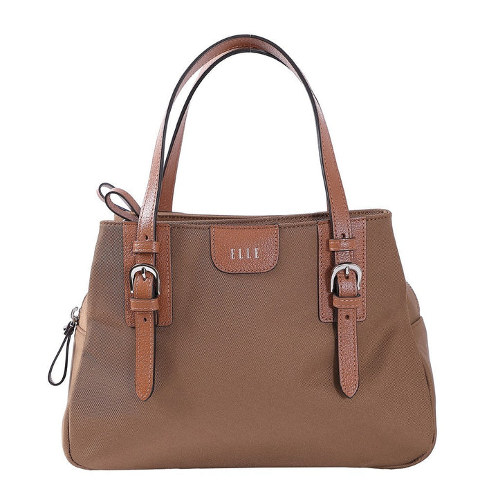 ELLE CROSSBODY BAG ( MEDIUM ) กระเป๋าสะพาย ผ้าไนลอน Trim หนังแท้ 100% รุ่น MILITATY มี 2 สี WEH5423W25 ICCSHOPPING