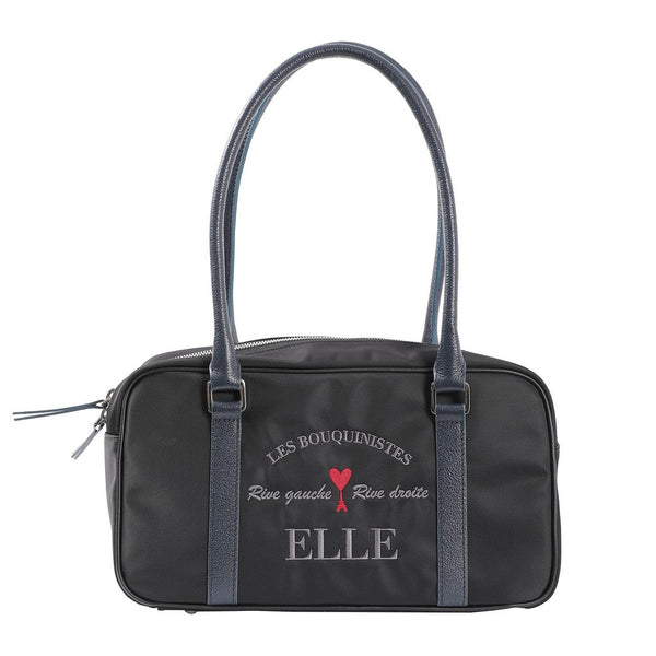 ELLE กระเป๋าสะพาย รุ่น PARIS STORY ทรง PILLOW BAG ทรงหมอน ผ้าไนลอนสีดำ EWH822 ICCSHOPPING