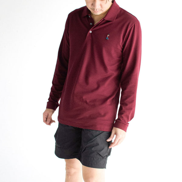 era-won เสื้อโปโลเอราวอนแขนยาว POLO รุ่น era-won x stranger things สี Maroon