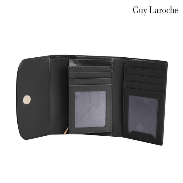 Guy Laroche กระเป๋าสตางค์ผู้หญิง 3 พับกลาง สีดำ รุ่น AGP10533W6BLM ICCSHOPPING