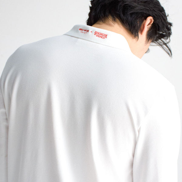 era-won เสื้อโปโลเอราวอนแขนยาว POLO รุ่น era-won x stranger things สี White ICCSHOPPING