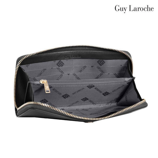 Guy Laroche กระเป๋าสตางค์ผู้หญิง ซิปรอบยาว สีดำ รุ่น AGP1054ZW6BLL ICCSHOPPING