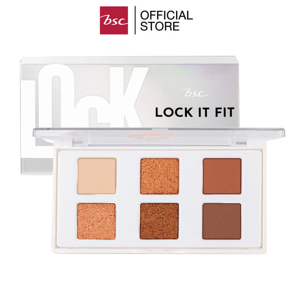 BSC LOCK IT FIT STAY ON EYE PALETTE อายแชโดว์พาเลท 6 สี มาพร้อมกับเนื้อแมตต์ และชิมเมอร์ ICCSHOPPING