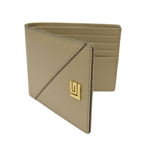Guy Laroche กระเป๋าสตางค์หนังอัดลายแข็ง แบบพับสั้น 8 การ์ด  - สีเบจ รุ่น AGP08218S6BES ICCSHOPPING