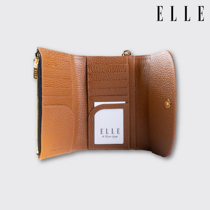 ELLE BAG | กระเป๋าสตางค์ หนังวัวแท้ ทนทาน ไม่เป็นรอยง่าย รุ่น THE CLASSY STYLE มีให้เลือก 3 สี | EWW543 ICCSHOPPING