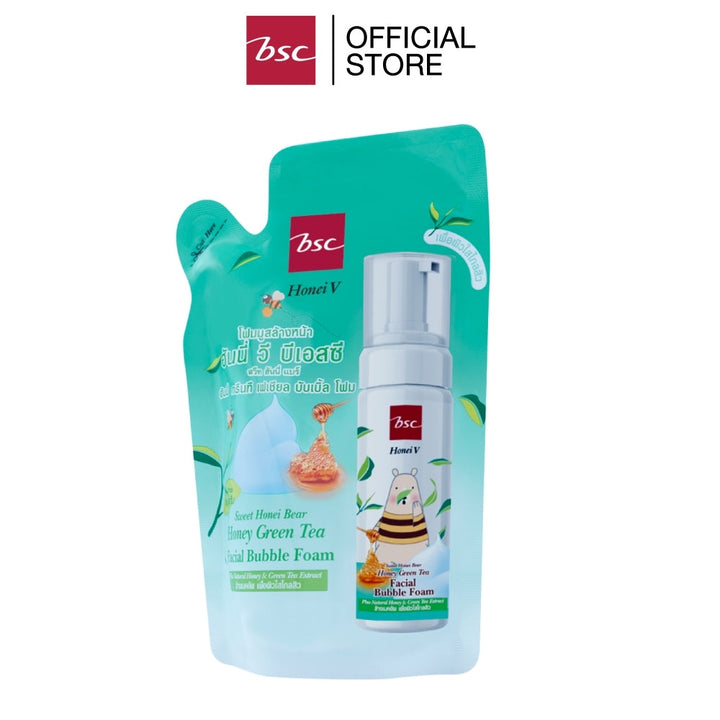 HONEI V BSC SWEET HONEI BEAR FACIAL BUBBLE FOAM REFILL โฟมล้างหน้าอณูฟองมูสเนียนนุ่ม ICCSHOPPING