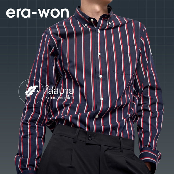 era-won เสื้อเชิ้ต ทรงปกติ Premium Quality Dress Shirt แขนยาว สี York Again era-won
