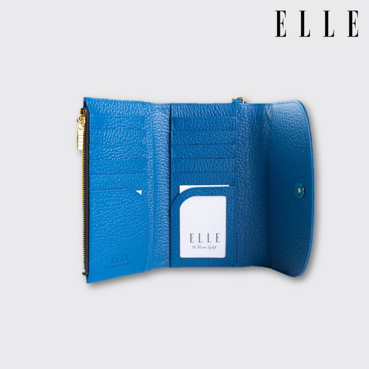 ELLE BAG | กระเป๋าสตางค์ หนังวัวแท้ ทนทาน ไม่เป็นรอยง่าย รุ่น THE CLASSY STYLE มีให้เลือก 3 สี | EWW543 ICCSHOPPING
