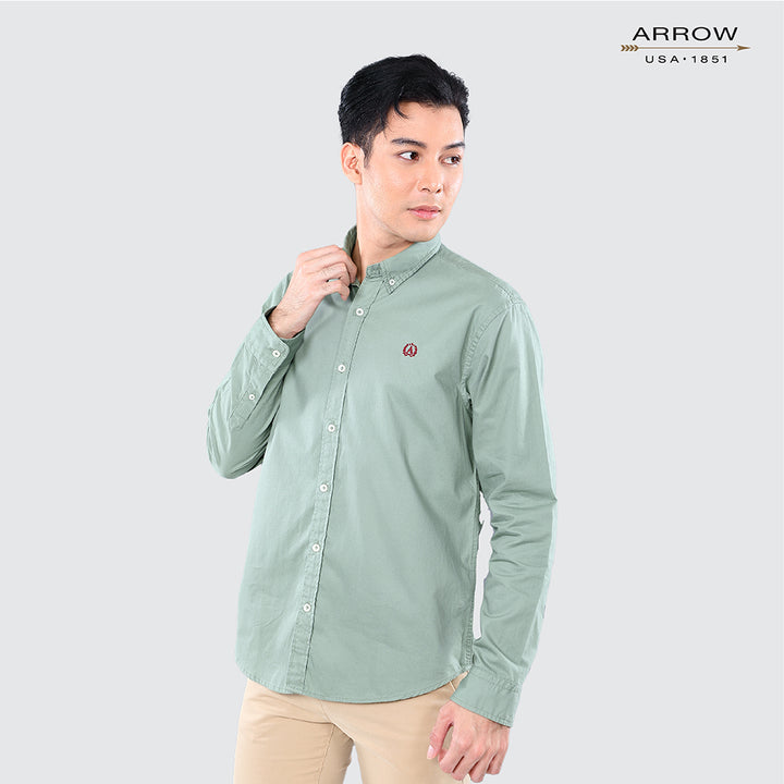 เสื้อเชิ้ต ARROW COTTON PEACH SKIN แขนยาว ทรง Smart Fitดูแลรักษาง่าย สวมใส่สบาย รหัสMACM703S3CSLR 