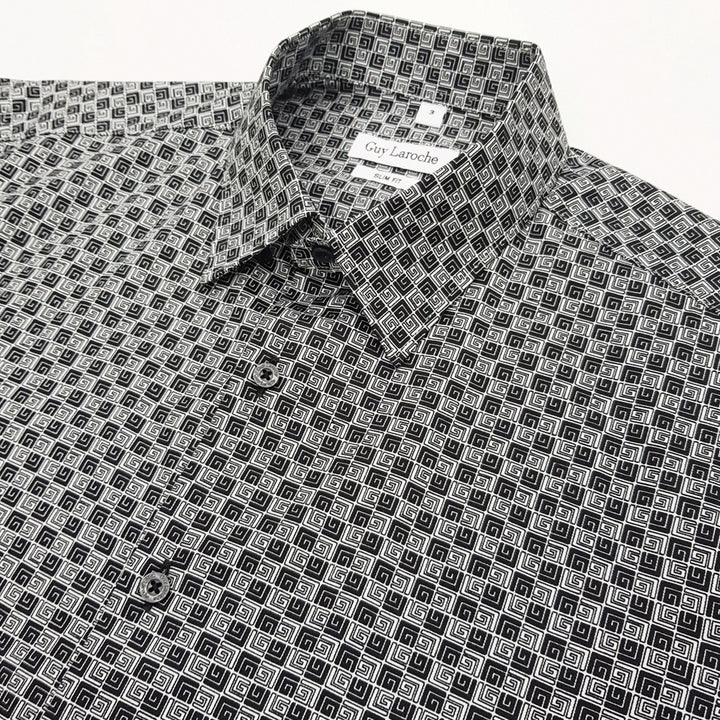 Guy Laroche เสื้อเชิ้ตคอปก ทอลายในตัว มี 4 สีให้เลือก รุ่น (BAB5208S3) 