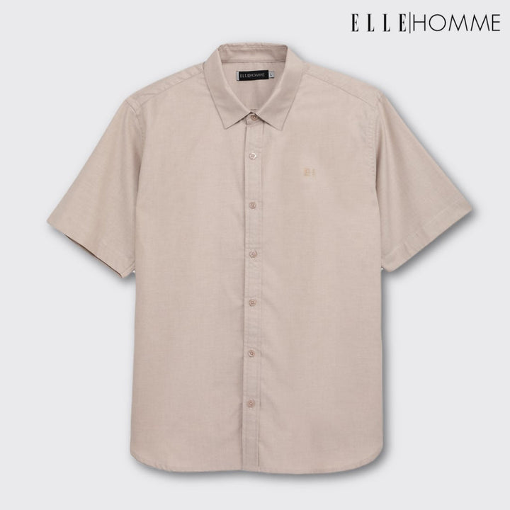 ELLE HOMME | เสื้อเชิ้ตแขนสั้น คอปกเชิ้ต  ทรง Oversize ใส่ได้หลากหลายโอกาส ทั้งทำงานและลำลอง | W8B674 ICCSHOPPING