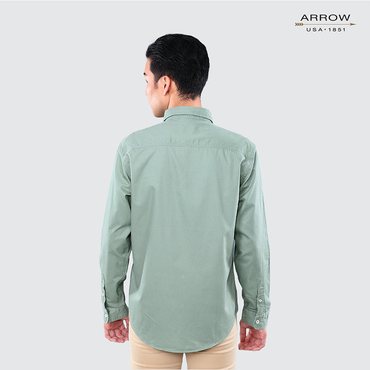 เสื้อเชิ้ต ARROW COTTON PEACH SKIN แขนยาว ทรง Smart Fitดูแลรักษาง่าย สวมใส่สบาย รหัสMACM703S3CSLR 