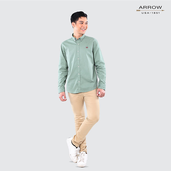 เสื้อเชิ้ต ARROW COTTON PEACH SKIN แขนยาว ทรง Smart Fitดูแลรักษาง่าย สวมใส่สบาย รหัสMACM703S3CSLR 