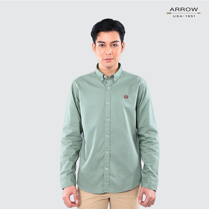 เสื้อเชิ้ต ARROW COTTON PEACH SKIN แขนยาว ทรง Smart Fitดูแลรักษาง่าย สวมใส่สบาย รหัสMACM703S3CSLR 