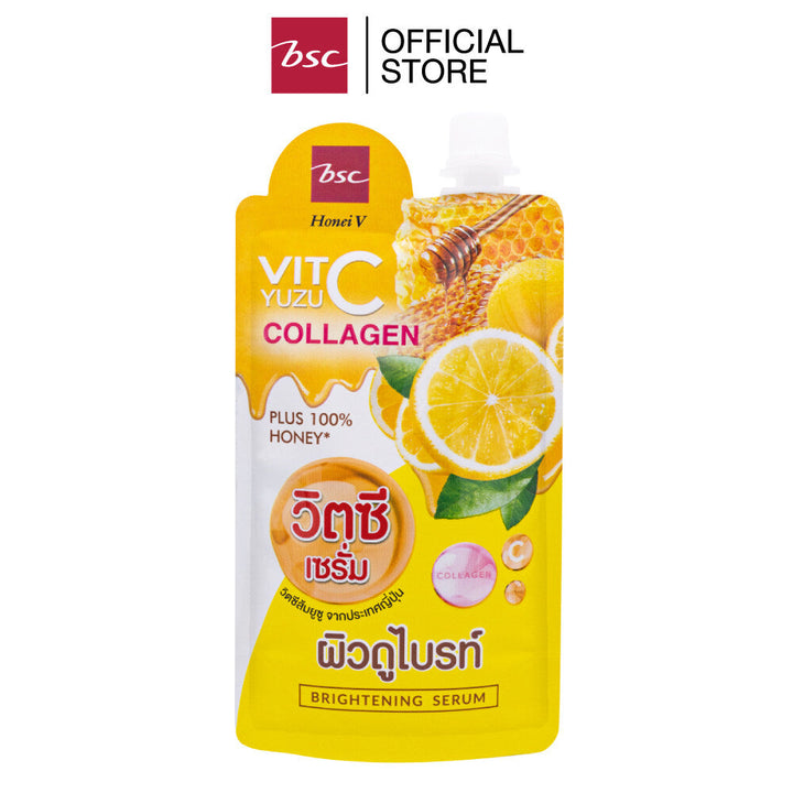HONEI V BSC YUZU VIT C BRIGHTENING SERUM ฮันนี่ วี บีเอสซี ยูซุ วิตซี ไบร์ทเทนนิ่ง เซรั่ม เซรั่มเนื้อเจลบางเบา ซึมไว ICCSHOPPING