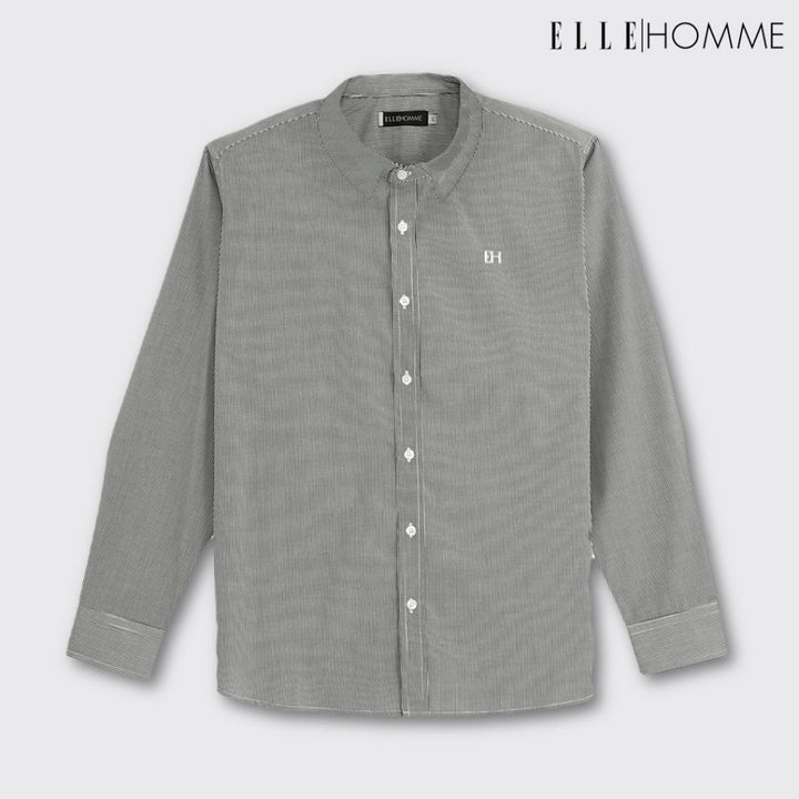 ELLE HOMME | เสื้อเชิ้ตแขนยาว คอปกเชิ้ต ทรง REGULAR เนื้อผ้า Polyester สวมใส่สบาย ระบายอากาศดี | W8B673 ICCSHOPPING