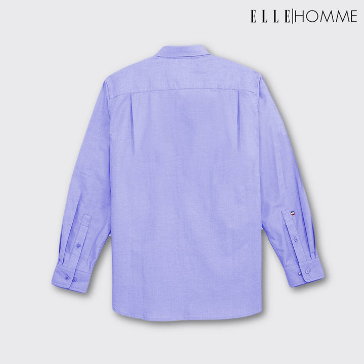 ELLE HOMME | เสื้อเชิ้ตแขนยาว คอปกเชิ้ต ทรง REGULAR ดูแลรักษาง่าย สวมใส่สบาย ระบายอากาศดี สีฟ้าเข็มเข้ม | W8B669DB ICCSHOPPING