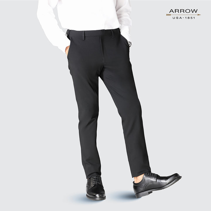 ARROW กางเกงสแล็คEasy Move 4 Way ยืดได้ทุกองศาใส่สบายทุกการเคลื่อนไหว ทรง Slim fit  (MECS810-BL) 