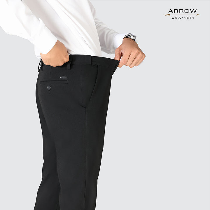 ARROW กางเกงสแล็คEasy Move 4 Way ยืดได้ทุกองศาใส่สบายทุกการเคลื่อนไหว ทรง Slim fit  (MECS810-BL) 
