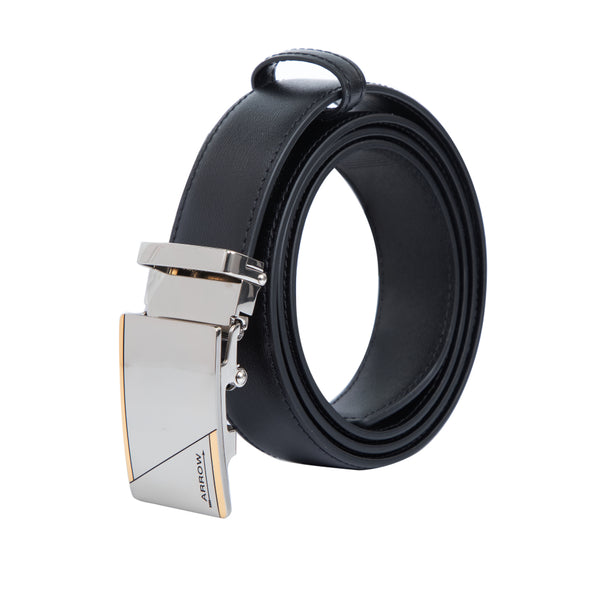 ARROW เข็มขัดผู้ชาย หัวออโต้ล็อค หนังวัวจากอิตาลี สีดำ รุ่น MYCB575 