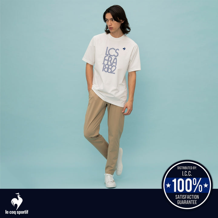 le coq sportif เสื้อเทรนนิ่ง ออกกำลังกาย ผู้ชาย สีขาว 