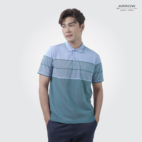ARROW POLO เสื้อยืดโปโล ทรง COMFORT FIT ผ้าCotton 100% สีม่วงอ่อน MPCC555 