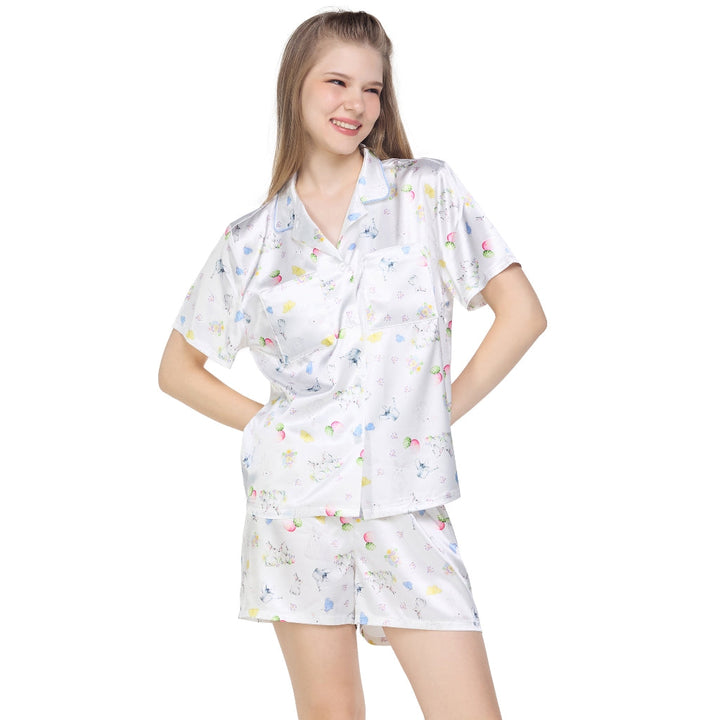 Wacoal Sleepwear ชุดนอน เสื้อแขนสั้น ขาสั้น รุ่น WN7D34 