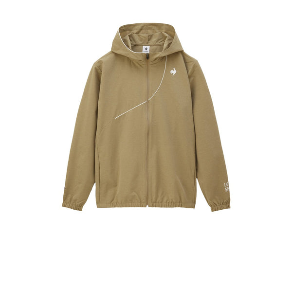le coq sportif เสื้อแจ็คเก็ตฮู้ดดี้ ผู้ชาย สีเบจ 