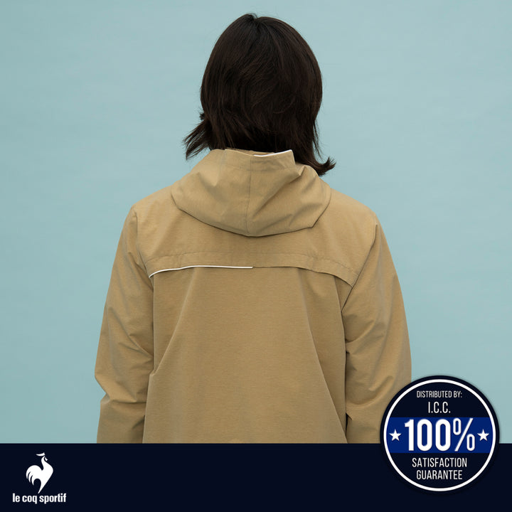 le coq sportif เสื้อแจ็คเก็ตฮู้ดดี้ ผู้ชาย สีเบจ 