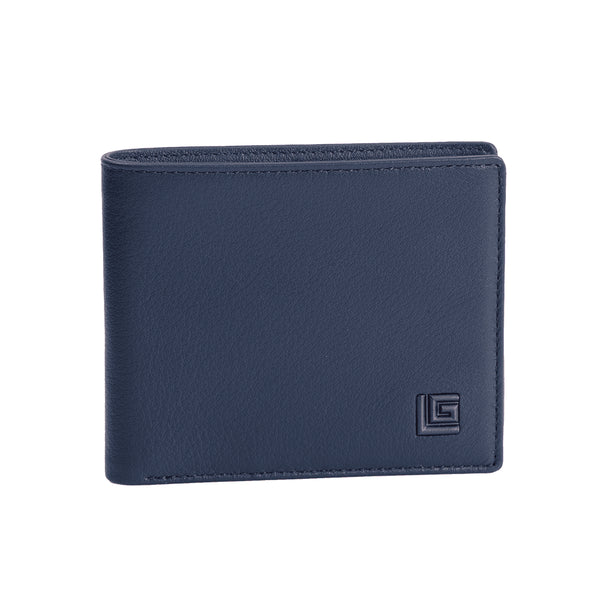 Guy Laroche กระเป๋าสตางค์พับสั้น รุ่น MGW0291 - สีน้ำเงิน (หนังนิ่ม) 