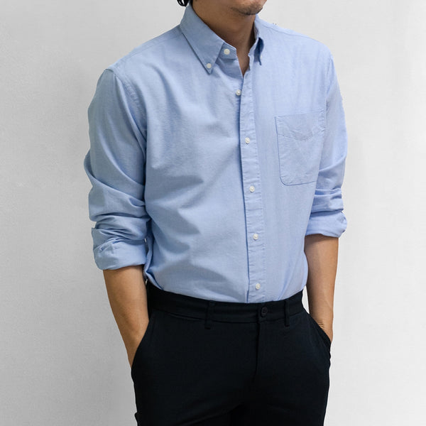 era-won เสื้อเชิ้ต รุ่น Oxford shirts ทรง Comfort fit สี  Blue Brothers 